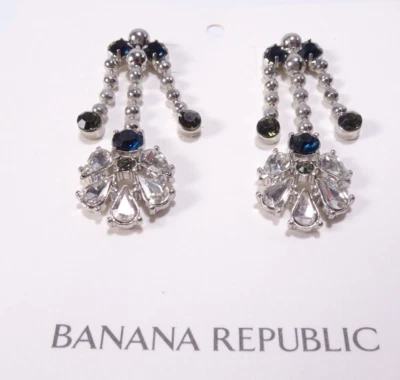 Banana Republic женщин серебряный шар кристалл лазурит взрыв серьги новый с Ярлыками 48 - Изображение 1 из 4