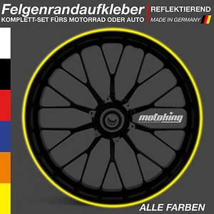 Reflektierende Felgenrandaufkleber Gelb - Bild 1 von 2