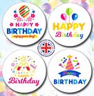 24x Happy Birthday/ Children's Party Bag/Invite/ Present Thank-you Stickers 40mm