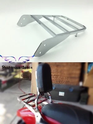 Portaequipajes Sissy Bar cromado para Yamaha V-Star 400 650 1100 Classic 1998-2011 Foto 1 de 4