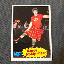 1985 Topps WWF - Rowdy Roddy Piper #7 - WWE Wrestling Trade Card 80's Rassling