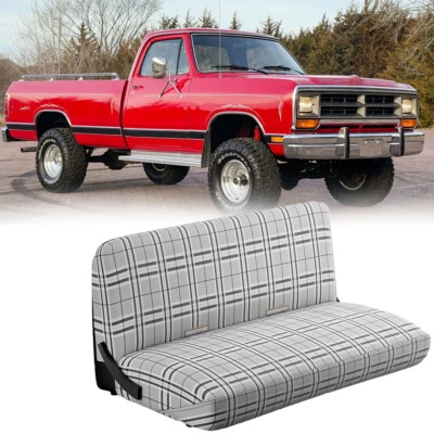 Cubierta de asiento de banco con manta de sillín de una pieza para camioneta Dodge W150 W250 1981-1993 Foto 1 de 4