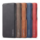 For Samsung S9 Plus S23 S20 FE S21 Slim Leather Flip Magnetic Case Phone Cover