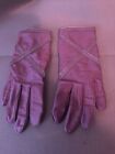 Vintage  Driving Gloves Maroon Stretch Style One Size W/ Leather Palms & Fingers