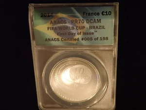 2014 France C 10 FIFA WORLD CUP BRAZIL ANACS PR 70 - Picture 1 of 2