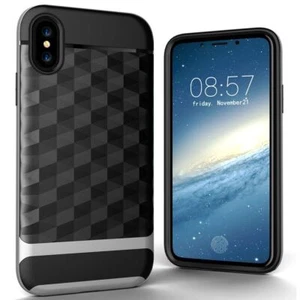 Apple IPHONE X Custodia Cover per Cellulare Protezione Protettiva Bumper Silver - Foto 1 di 6