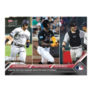 🔥2023 TOPPS NOW #801 JASSON DOMINGUEZ RONNY MAURICIO AUSTIN WELLS XRC🔥 - Picture 1 of 2