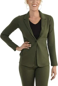 Seek No Further Damen weicher Stretch Langarm Blazer, Militärgrün, Medium - Bild 1 von 5