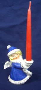 Goebel Engel Figur blau 42 009 09 Kerzenhalter mit Kerze 4" - Bild 1 von 5