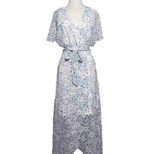 Luxology Blumenkleid Neu mit Etikett Größe 4 hellrosa elfenbein lang Maxi Frühling - Bild 1 von 15