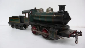 BING "O" GERMANY LOCO MÉCANIQUE TÔLE Lg 34 cm 1925 ÉTAT DE JEU À RÉVISER - Imagen 1 de 9