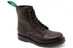 Solovair NPS Shoes Made in England 8 Loch Dark Brown Full Grain Derby Boot - Picture 1 of 10