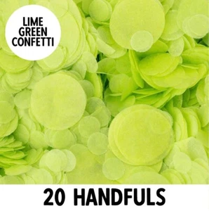 Biodegradable Wedding Confetti | LIME GREEN | Circle Tissue Paper | 20g Bag - Picture 1 of 4