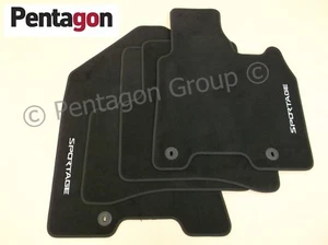 New Genuine Kia Sportage 2018-> Black Velour Carpet Floor Mats F1143ADE60 - Picture 1 of 3