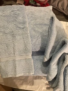 Diane Von Furstenberg Vintage “Style For Living” Sky Blue Towels Set 7 Pieces!! - Picture 1 of 18