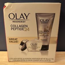 Olay Regenerate Collagen Peptide24 Duo Pack Cream Cleanser Hydrating Moisturizer