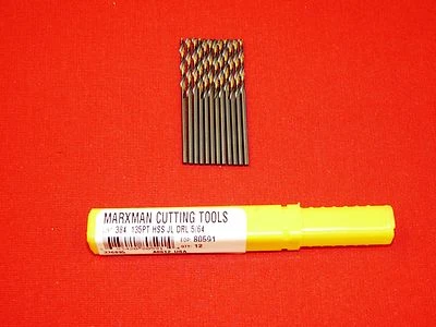 5/64" Jobber Drill Bit Bits LOT OF 12 Black & Gold Morse Marxman MX1080591 USA - Imagem 1 de 4