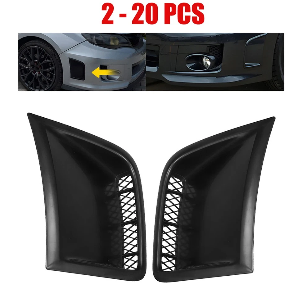 Parachoques delantero para Subaru WRX/WRX STi 2008-2014 2-20X cubierta de esquina de ventilación de aire negra Foto 1 de 4