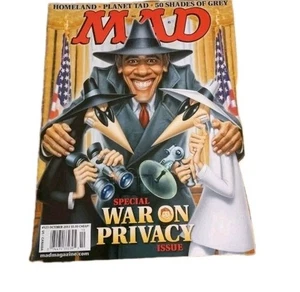 Mad Magazine Obama #523 Oct 2013 War On Privacy 50 Shades Of Grey Planet Tad - Picture 1 of 4