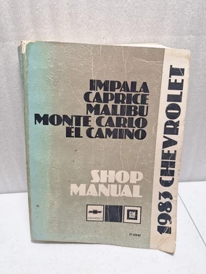 Chevrolet Impala 1983, Caprice, Malibú, Monte Carlo, El Camino - Manual de tienda OEM Foto 1 de 4