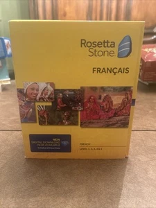 Rosetta Stone V4 French Francais Level 1-5 Set for PC or Mac New Sealed - Picture 1 of 5