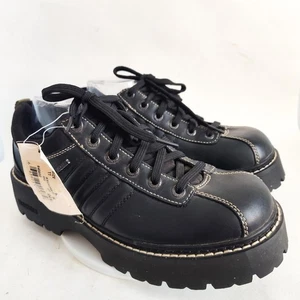 New Vintage Skechers Jammers Shoes Size 11 Black Leather Y2K Chunky Platform Y2K - Picture 1 of 11