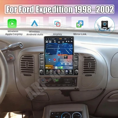 Radio estéreo para automóvil Android 15 navegación GPS de 9,7"" Carplay para Ford Expedition 1998-2002 Foto 1 de 4