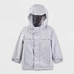 Toddler Playground Parka Jacket - Cat & Jack Gray 2T - Picture 1 of 3