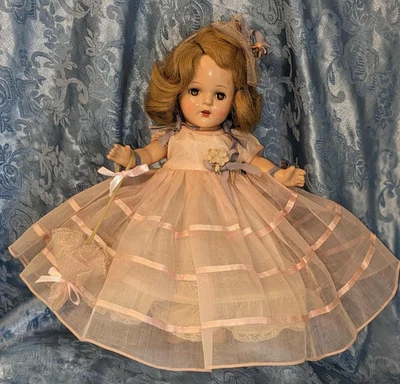 VTG 1930's?40's"ARRANBEE NANCY"DOLL.BRIDESMAID.14"H.COMP.COMPLETE ORIG OUTFIT.VG - Image 1 of 4