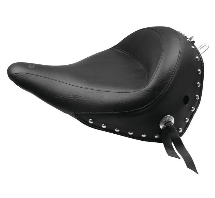 Mustang Studded Wide Solo 16.5" Width Seat for Harley Softail 05-17 FLSTN 76231 - Image 1 of 1