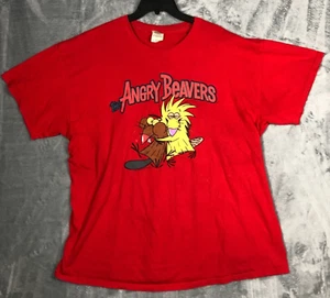 Camicia uomo Gilden The Angry Beavers grande rossa Nickelodeon adulto - Foto 1 di 6