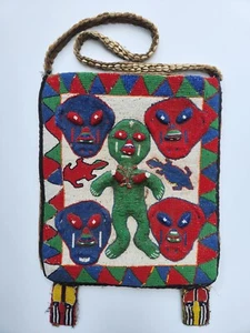 African Yoruba Diviner's Bag (Apo Ifa) Handmade Beaded Shoulder Bag - Picture 1 of 11