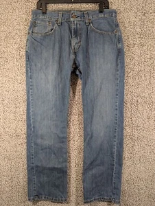 Jeans uomo Levis 559 taglia 32x28,5 (etichetta 32x30) blu denim invecchiato indossato - Foto 1 di 11