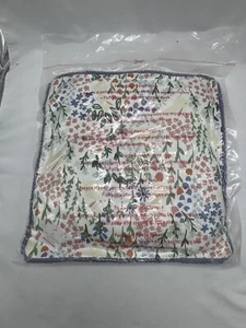 Floral Easter Bunny Throw Pillow Multicolor Square NIP - Picture 1 of 6