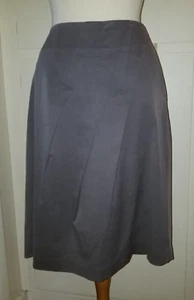 Gunex for Brunello Cucinelli Gray Diagonally Pleated Skirt, 8 - Picture 1 of 3
