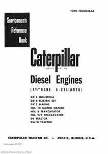 Caterpillar D6 Crawler Engine Only Service Manual - Picture 1 of 1