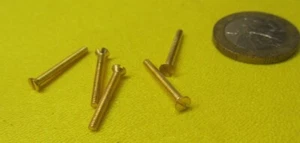 Brass Flat Head Machine Screw Slotted 2-56 x 3/4" Length, 100 pcs - Picture 1 of 15