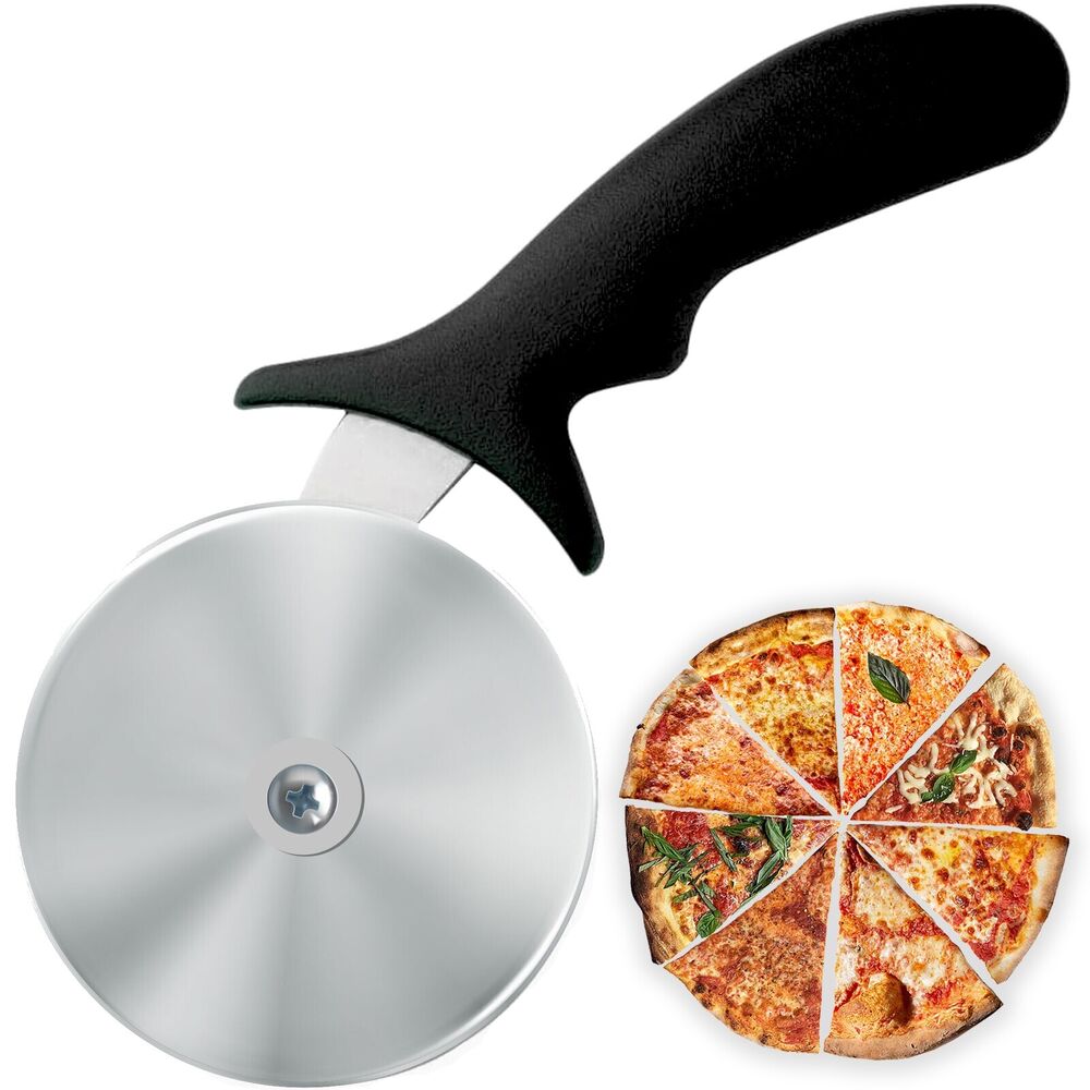 Stainless Steel Pizza Cutter Wheel Kitchen Professional Slicer Utensil Tool Peel