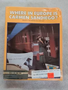 NUOVO Where in Europe is Carmen San Diego Broderbund 1989 Amiga Big Box SIGILLATO - Foto 1 di 4