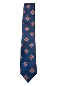 Oscar De La Renta Mens Necktie Blue Red - Picture 1 of 2
