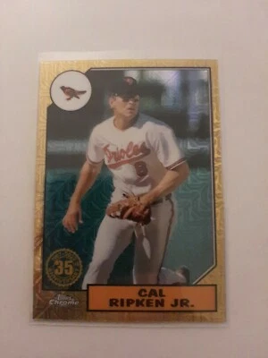 Cal Ripken Jr 2022 Topps Series 1 Silver Pack 1987 Chrome Mojo #T87C-86 Orioles - Image 1 of 2