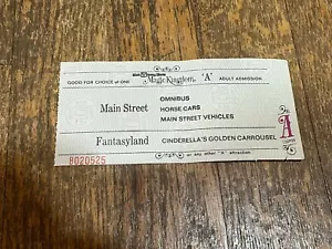 Vintage Walt Disney World Adult Magic Kingdom Admission 1970's 1980's - Picture 1 of 2