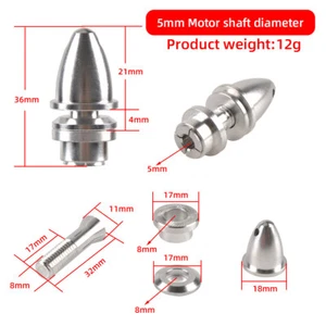 2 Stück 5 mm RC Aluminium Kugel Prop/Propeller Adapter Halter für Brushless Motor - Bild 1 von 6