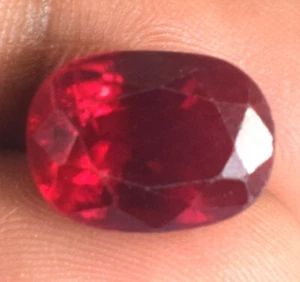 Ovaler 9,65 ct Utah Beryll Bixbit roter Smaragd natürlicher Edelstein zertifiziert B95237 - Bild 1 von 6