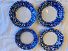 4 FLOW BLUE & WHITE  FRUIT BOWLS GRINDLEY GLENMORE ENGLAND - 5.5 Inches (#101)