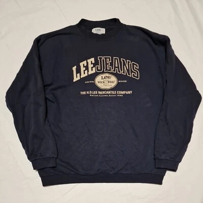 Lee Sweatshirt Mens Large Vintage Union Made Workwear Spell Out - Image 1 of 4