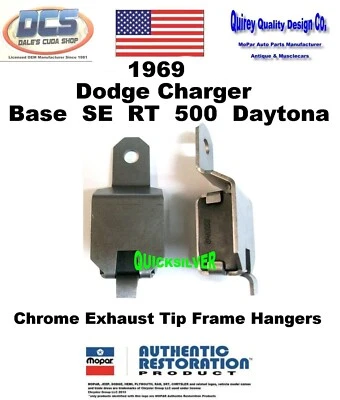 1969 Dodge Charger R/T 500 Daytona SE Chrome Tip Hangers 2883914 MoPar USA NEW - Image 1 of 2
