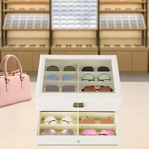 24-Slot Glasses Storage Display Case Organizer Box For Sunglasses Eyeglass Gift - Picture 1 of 15