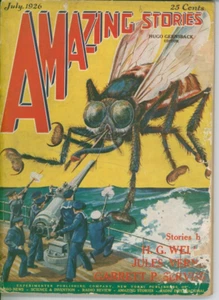 Amazing Stories Volume 1 Issue #4 July 1926 Scientifiction WH H.G Wells - Picture 1 of 9