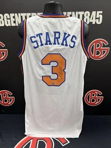 John Starks Signed New York Knicks White Jersey Autographed Steiner CX COA - Picture 1 of 3
